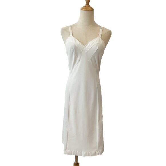 Charmode Sears Vintage Ivory Full Slip Size 34 Glamour Pin Up - Picture 1 of 11